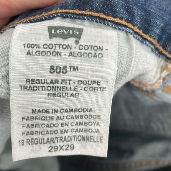 Levi's kids 505 Regular Fit Straight Leg Jeans - Picture 7 of 8